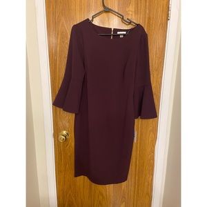 Calvin klein dress size 14 (burgundy)